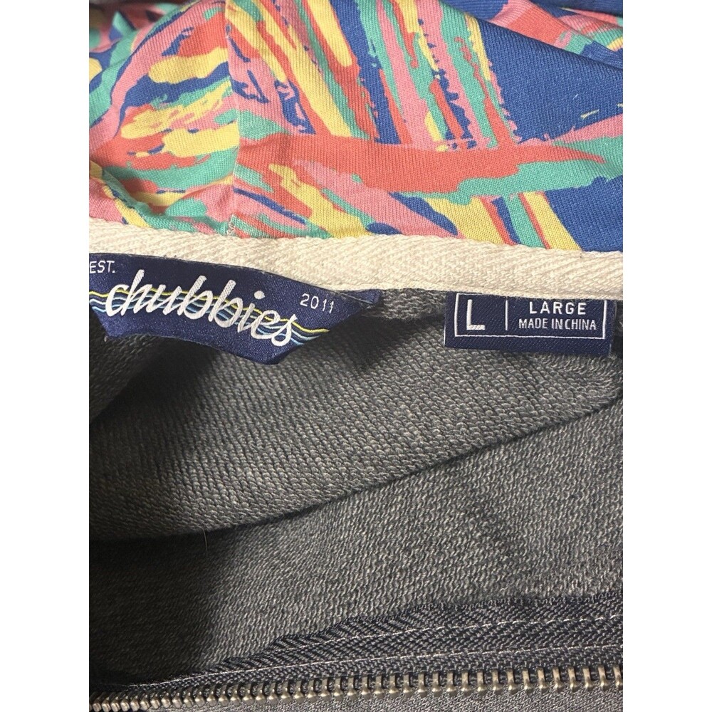 Chubbies Men’s Gray Hooded Jacket Size Large - Picture 6 of 8